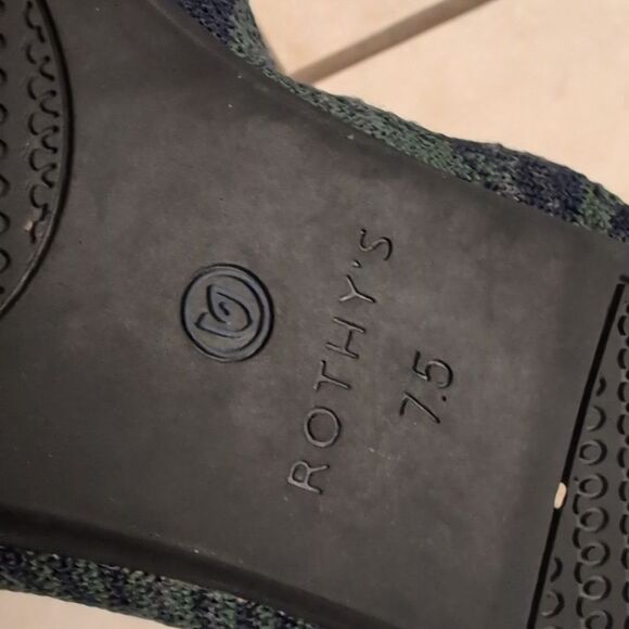 ROTHY’S The Loafer Knit Forest Tartan Limited Edition Holiday Rare Green 7.5 - Picture 5 of 11